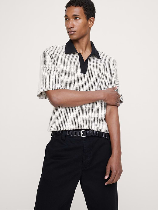 Banana Republic Relaxed-Fit Waffle-Knit Polo — photo 1