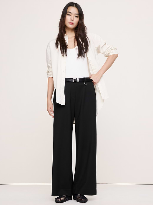 Banana Republic The Everyday Wide-Leg Pant in Italian Lightweight Wool — photo 1