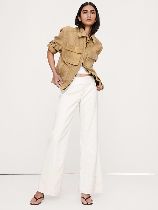 Banana Republic Low-Rise Wide-Leg Stretch Linen-Viscose Pant — photo 6