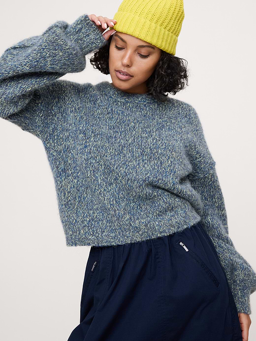 Banana Republic Wool-Alpaca Blend Balloon-Sleeve Sweater — photo 1