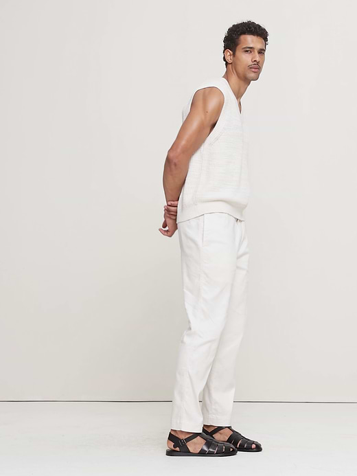 Banana Republic Cotton-Linen Slub V-Neck Sweater Vest — photo 6
