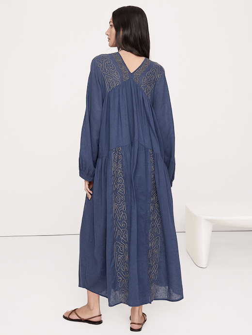 Banana Republic Linen-Cotton Trapeze Maxi Dress — photo 3