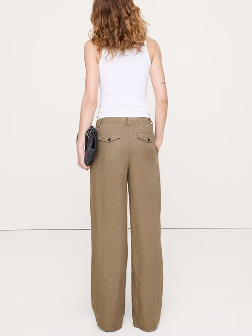 Banana Republic The Everyday Wide-Leg Pant in Linen — photo 3
