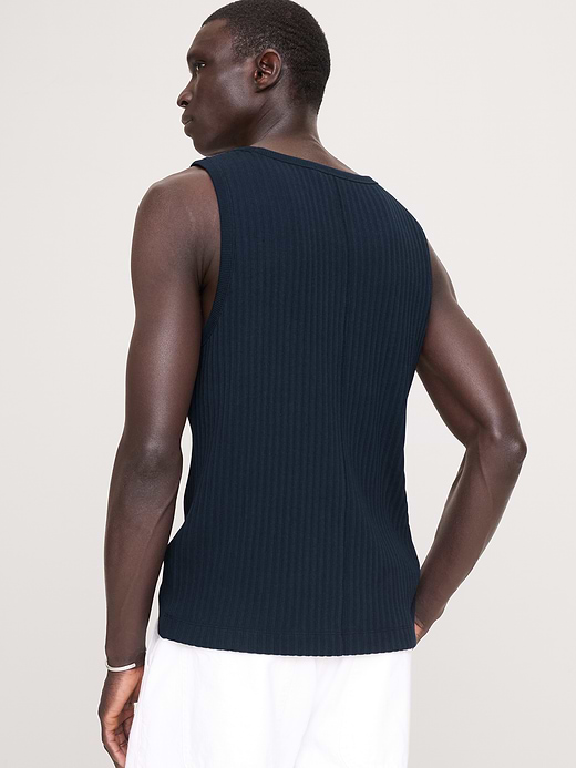 Banana Republic Ribbed Stretch-Cotton Tank — photo 3