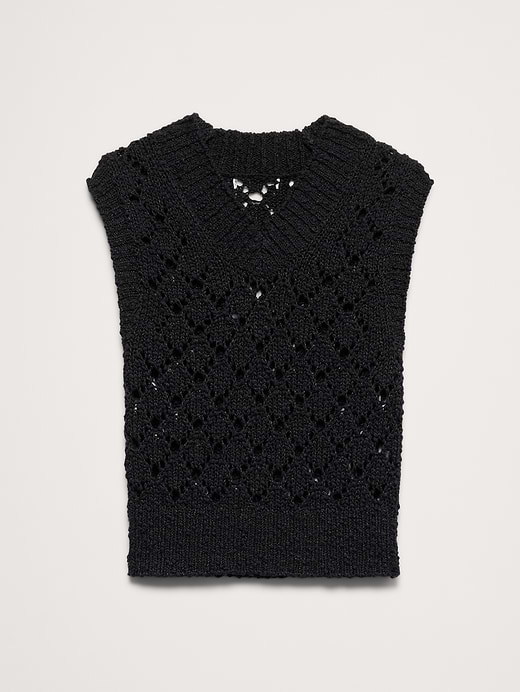 Banana Republic Crochet Cropped Sweater Vest — photo 5