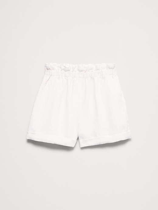 Banana Republic 3.5" Paperbag-Waist Pull-On Linen Short — photo 5