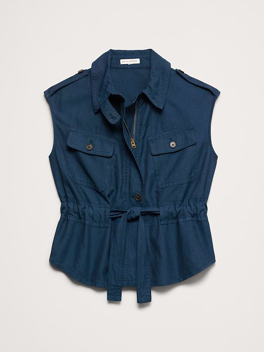 Banana Republic TENCEL™-Cotton-Linen Utility Vest — photo 5