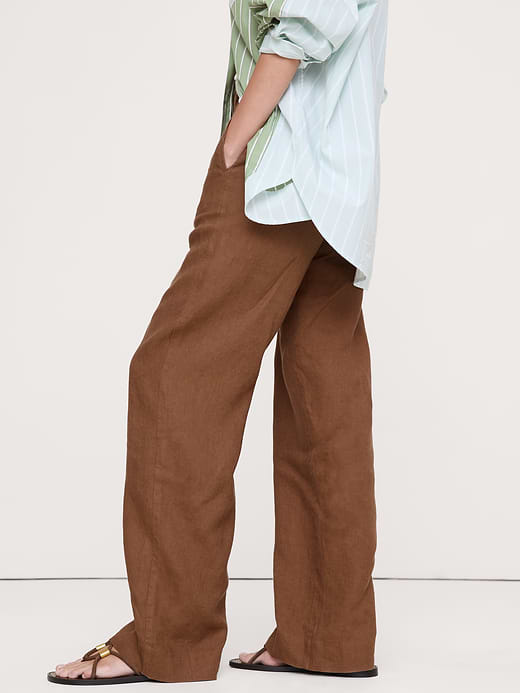 Banana Republic The Everyday Wide-Leg Pant in Linen — photo 4