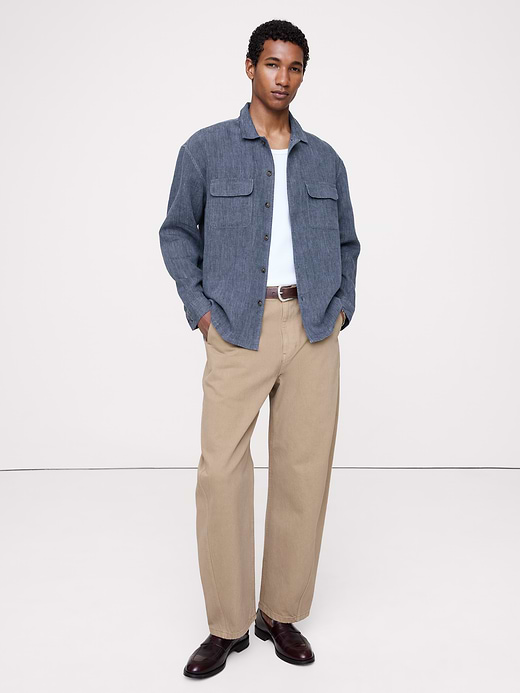 Banana Republic Relaxed-Fit Linen Resort Shirt — photo 4