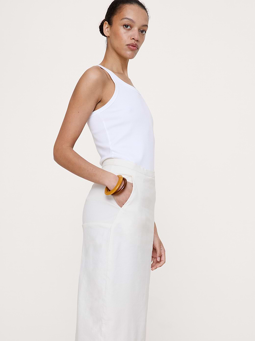 Banana Republic Stretch Linen-Viscose Pencil Skirt — photo 4