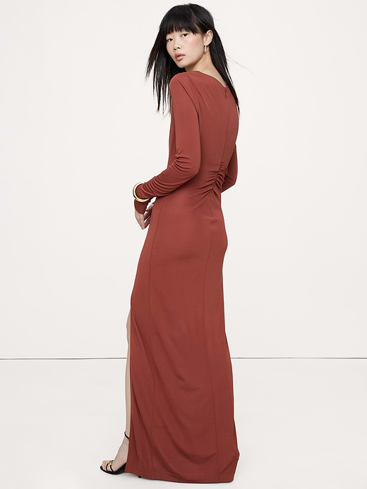 Banana Republic Matte Jersey Ruched Maxi Dress — photo 3