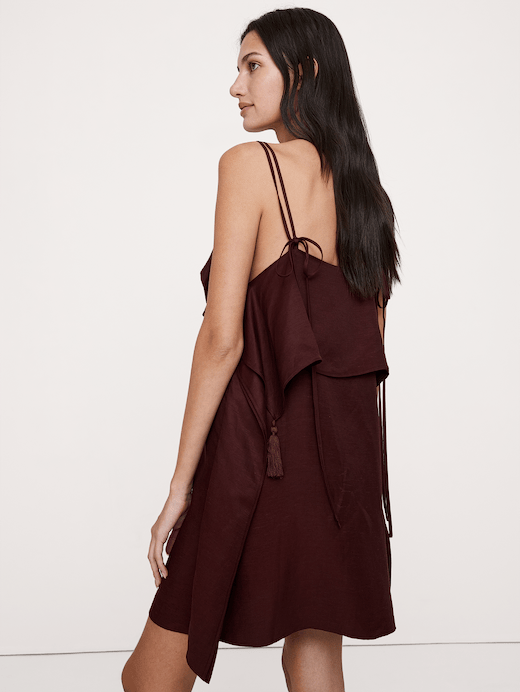 Banana Republic Viscose-Linen Tassel-Trim Mini Dress — photo 3
