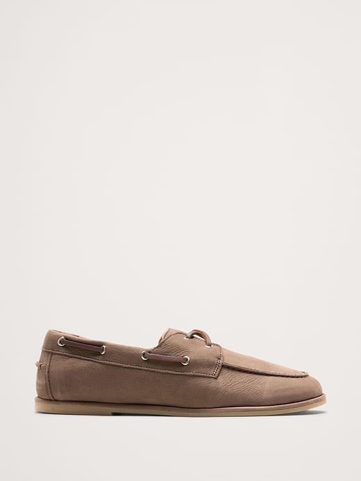 Banana Republic Italian Nubuck Leather Boat Shoe — photo 1