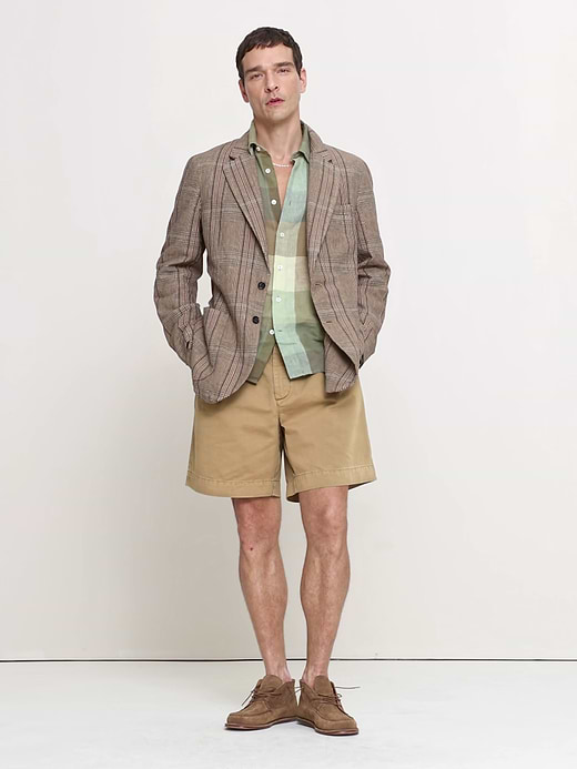 Banana Republic Italian Plaid Cotton-Linen Blazer — photo 9