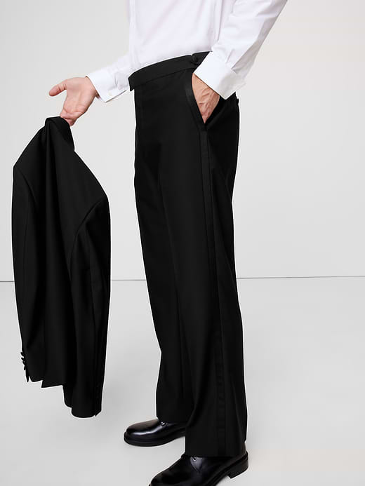 Banana Republic Straight Italian Barathea Tuxedo Pant — photo 5