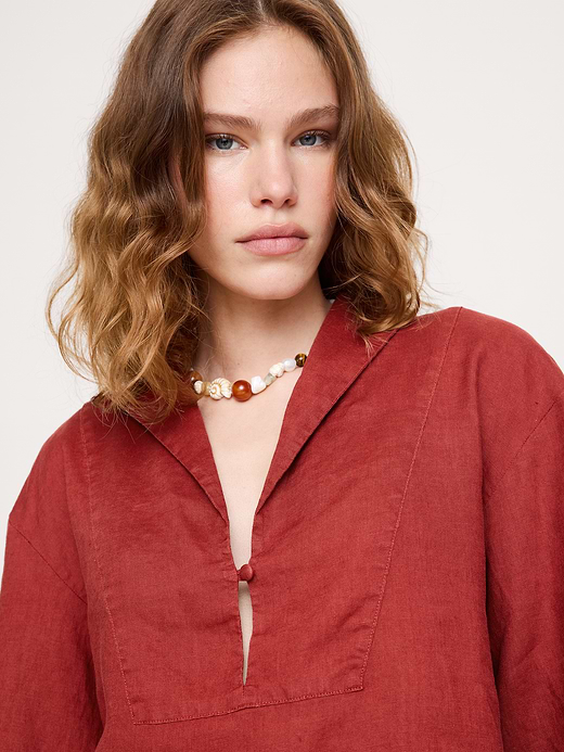 Banana Republic Linen Popover Top — photo 4