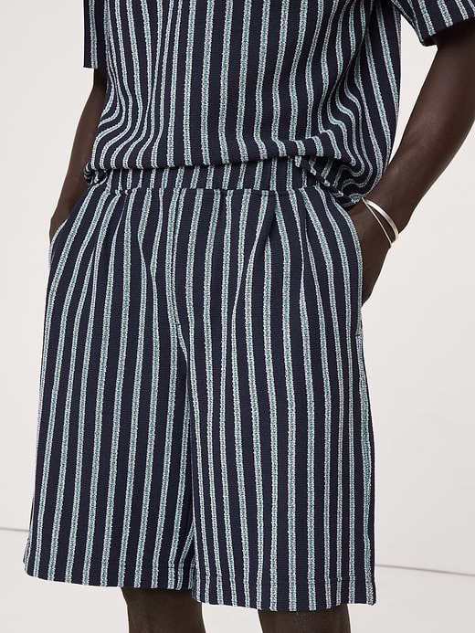 Banana Republic Jacquard Stripe Pleated Pull-On Short — photo 4