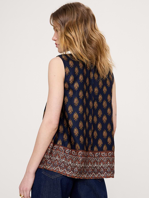 Banana Republic Viscose-Linen Scoop-Neck Tank — photo 3