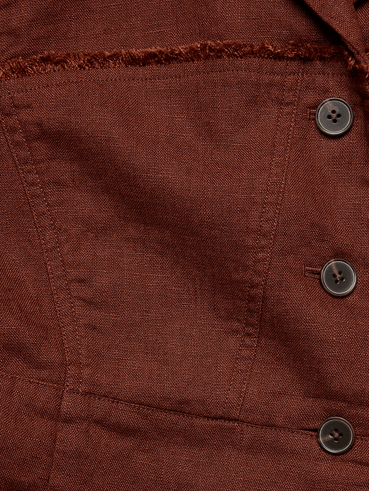 Banana Republic Fringe Linen Blazer — photo 6