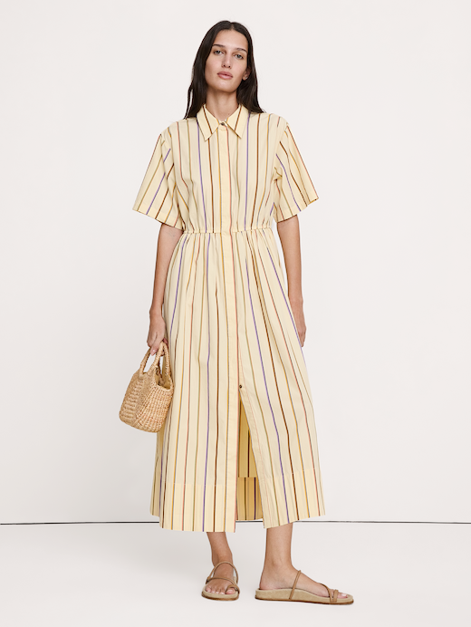 Banana Republic Poplin Open-Back Shirt Dress — photo 4