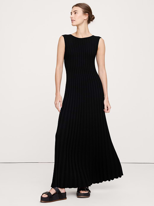 Banana Republic Sculpted Ribbed Backless Maxi Dress — photo 4