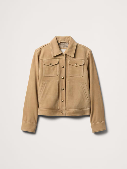 Banana Republic Relaxed Suede Trucker Jacket — photo 5