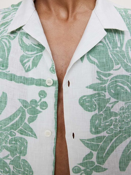 Banana Republic Relaxed-Fit Printed Linen Resort Shirt — photo 6