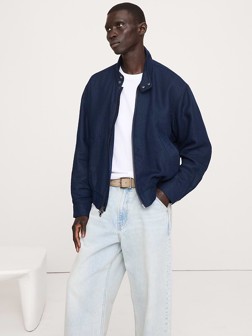 Banana Republic Linen Harrington Jacket — photo 4