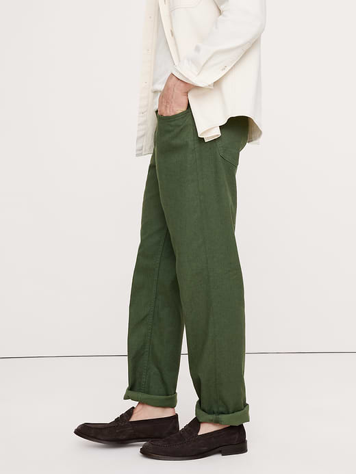 Banana Republic Straight Linen-Cotton Traveler Pant — photo 4
