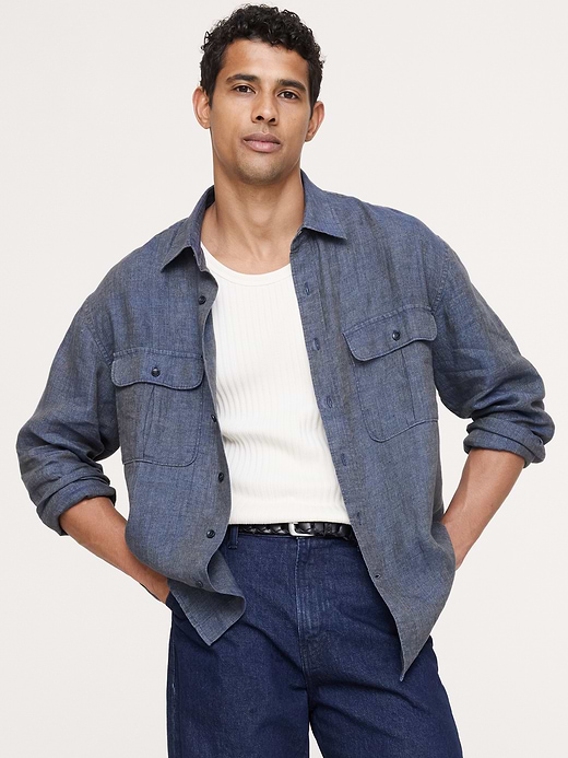 Banana Republic Relaxed-Fit Linen Explorer Shirt — photo 1