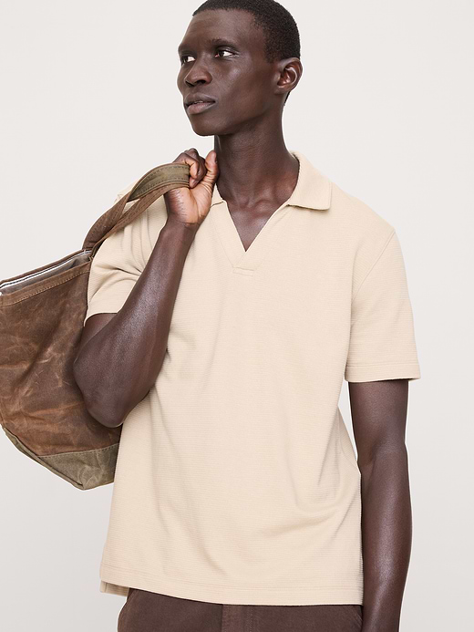 Banana Republic Mesh Johnny-Collar Polo — photo 1