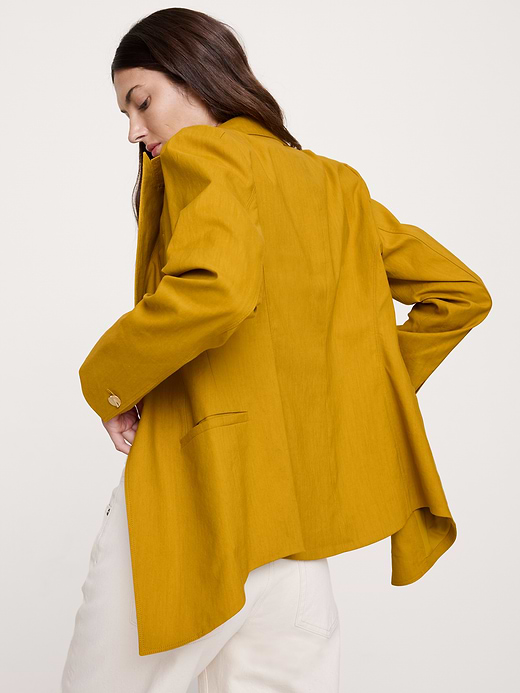 Banana Republic Stretch Linen-Viscose Long Blazer — photo 3
