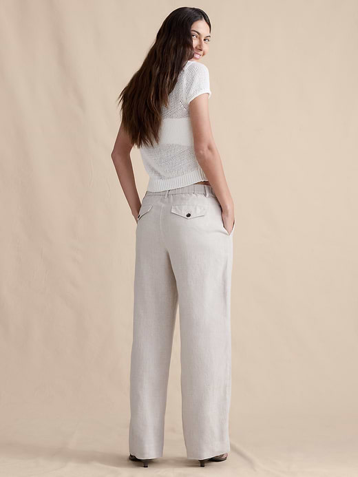 Banana Republic The Everyday Wide-Leg Pant in Linen — photo 7