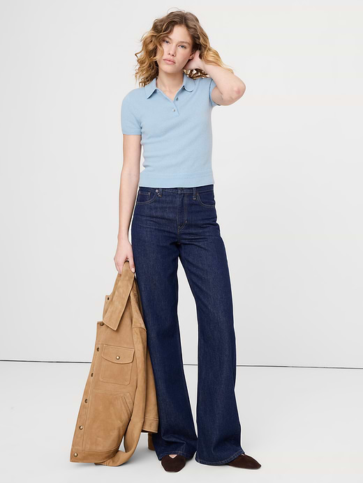 Banana Republic Lightweight Cashmere Short-Sleeve Sweater Polo — photo 1