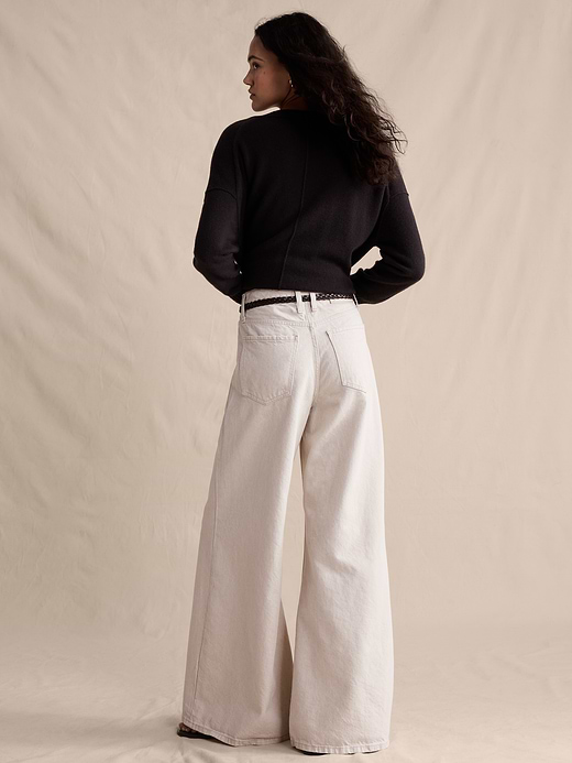 Banana Republic High-Rise Wide-Leg Lightweight Palazzo Jean — photo 3
