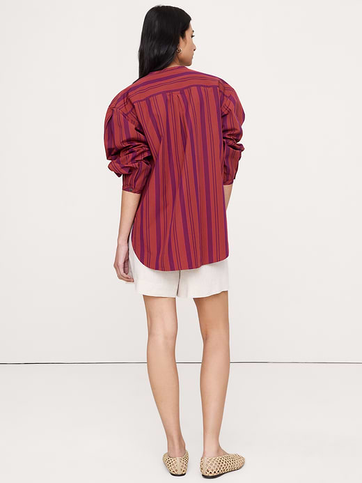 Banana Republic Cotton Poplin Collarless Tunic — photo 3