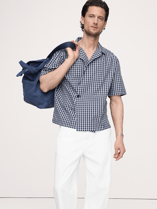 Banana Republic Relaxed-Fit Double-Breasted Resort Shirt — photo 1