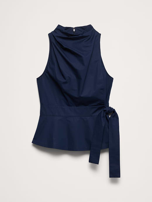 Banana Republic Cotton Poplin Cowl-Neck Tank — photo 5