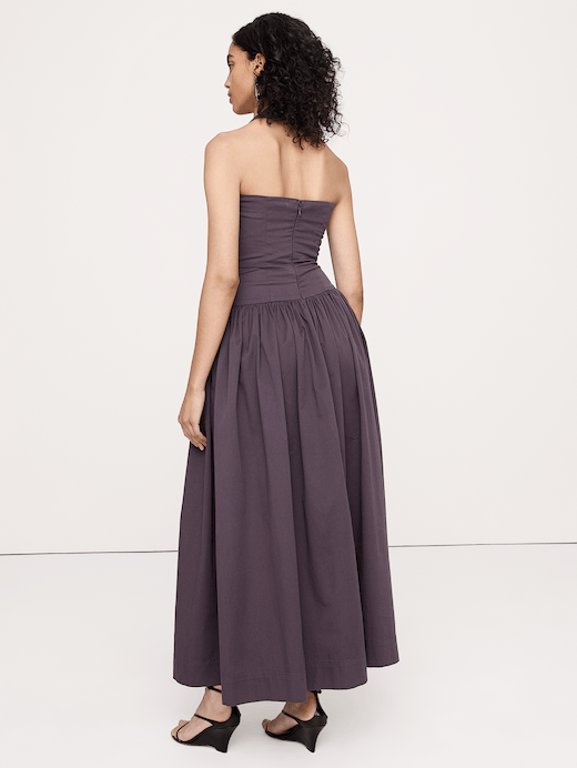 Banana Republic Stretch-Cotton Halter Maxi Dress — photo 3