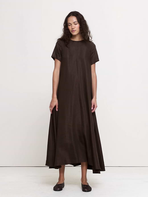 Banana Republic Viscose-Linen Trapeze Maxi Dress — photo 5