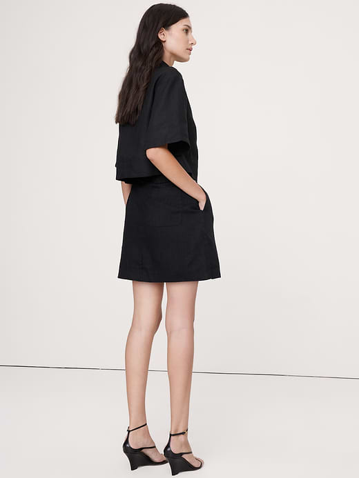 Banana Republic Linen Wrap Mini Skirt — photo 3