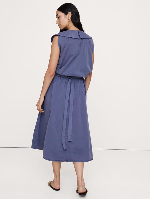 Banana Republic Cotton Twill Cinch-Waist Dress — photo 3