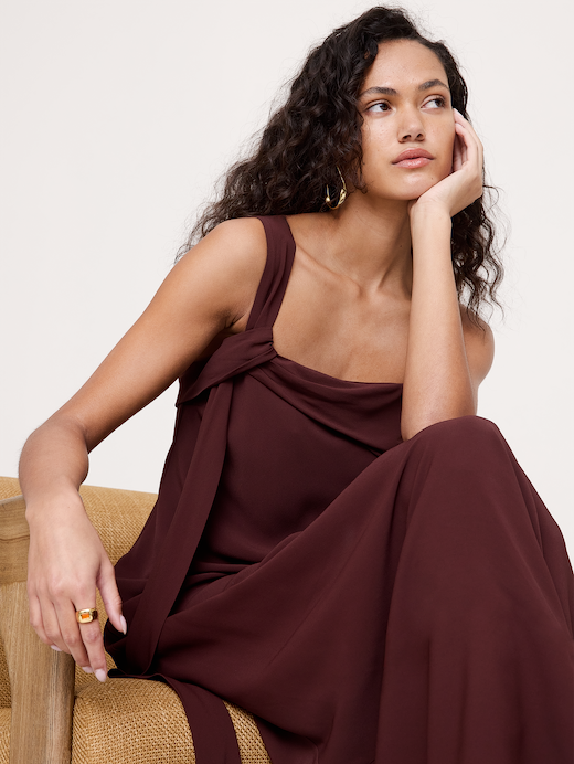 Banana Republic Drapey Georgette Bias-Cut Slip Dress — photo 1
