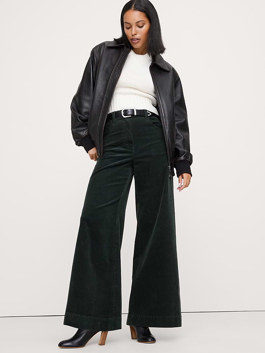 Banana Republic Ultra-High Rise Wide-Leg Corduroy Pant — photo 1