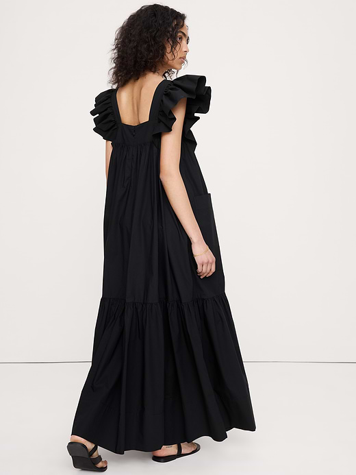 Banana Republic Cotton Poplin Flounce Maxi Dress — photo 3