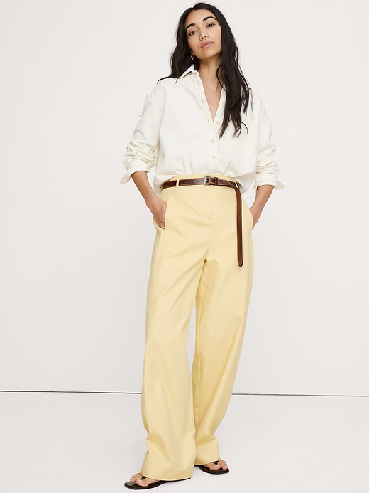 Banana Republic Ultra-High Rise Barrel Soft Chino — photo 1