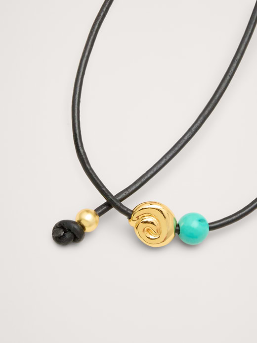 Banana Republic Metallic Stone Cord Necklace — photo 4
