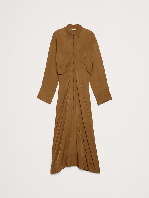 Banana Republic Drapey Twill Shirt Dress — photo 5