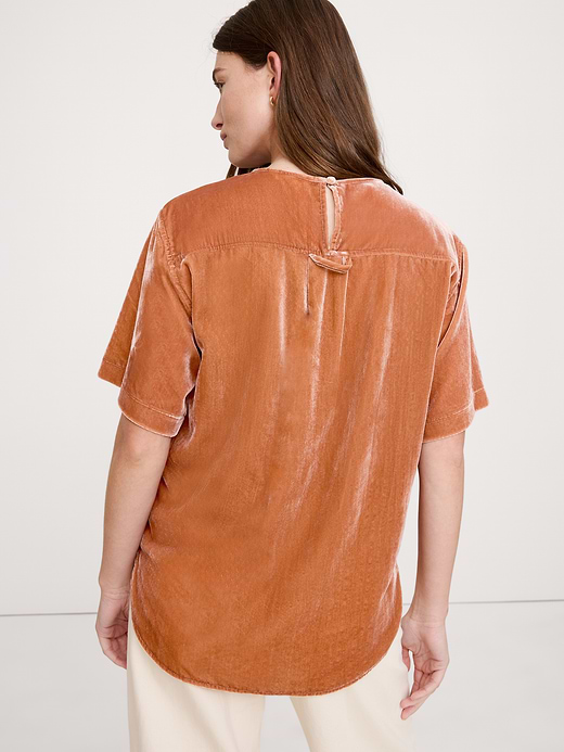 Banana Republic Drapey Velvet Top — photo 3