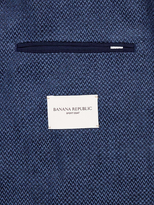 Banana Republic Blue Herringbone Linen Sport Coat — photo 6